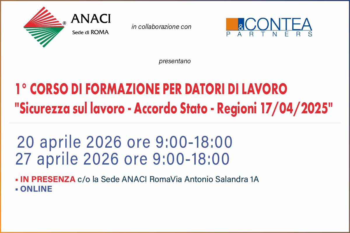 CORSI - DATORE DI LAVORO - SICUREZZA SUL LAVORO