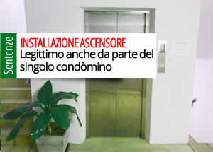 Installazione ascensore singolo condòmino