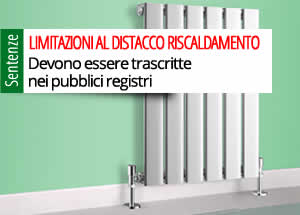 Limitazionio distacco riscaldamento