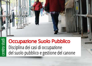 occupazione suolo pubblico, affrancazione canone