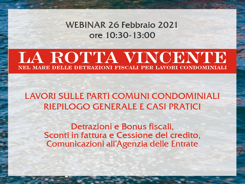 Webinar LA ROTTA VINCENTE